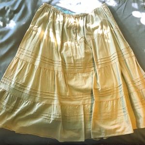Venezia, tan with aqua lining, skirt, size 14